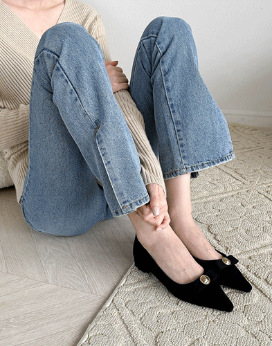 리본 골드 플랫 2cm (919Z3)