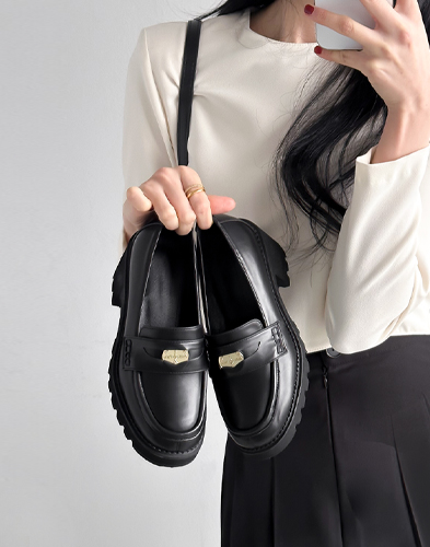 골드코인 통굽 로퍼 6cm (205C8)