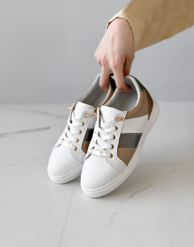 [소가죽] 리프아 콤비 스니커즈 6cm (110C2)