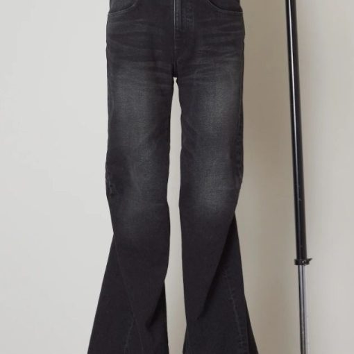 오디너리 시티 커튼 레그 팬츠 (블랙) 2501SK61