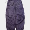 퍼플 컬러의 스터드 우븐 카고 팬츠 PA59TW23A24PUR