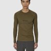 심리스 긴팔 다크 올리브