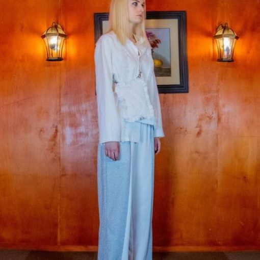 레이스 셔츠 재킷/파자마 (화이트)