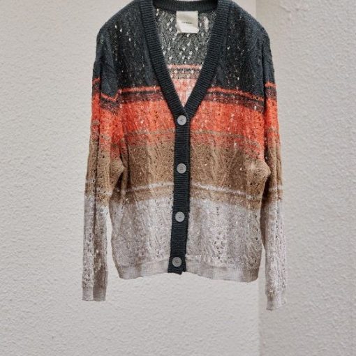 브로큰 레이스 보더 카디건 그레이 [오프라인 매장 한정] [매장]