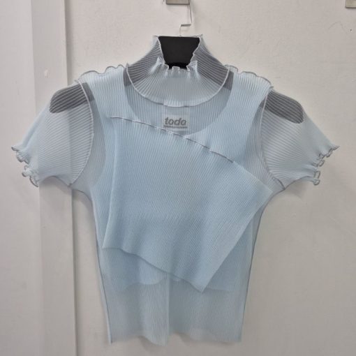 시스루 레이어드 반팔 탑 TDX5-S01