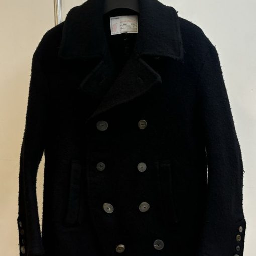 펠트 웨이스트 피코트 블랙