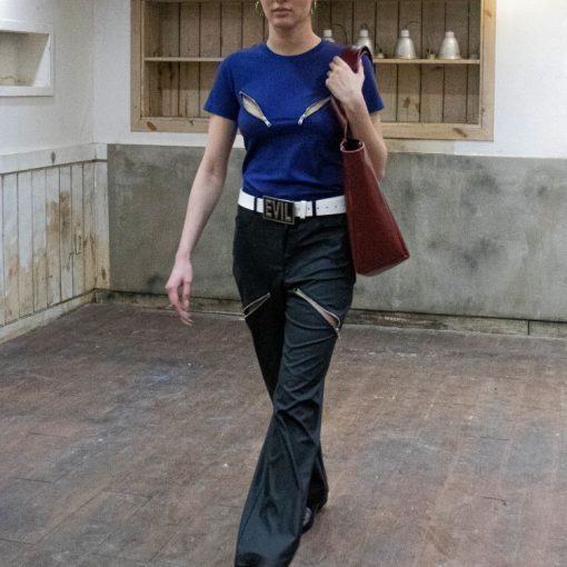 새드 지퍼 라텍스 팬츠 매트 블랙