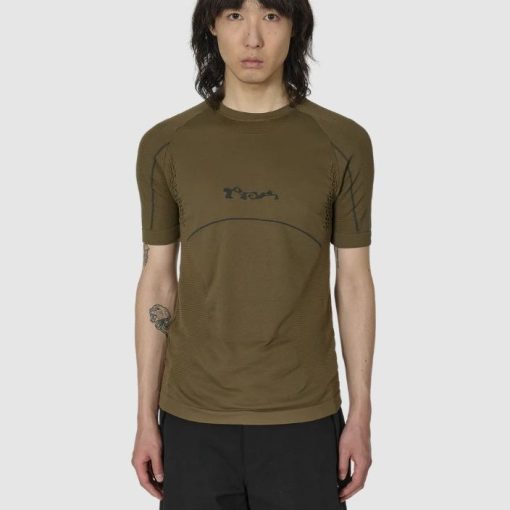 심리스 티셔츠 다크 올리브